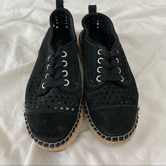 J/Slides Riley Black Perforated Chunky Espadrille - Picture 10 of 15